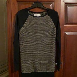 Gold and Black Baseball Sleeve sweater top